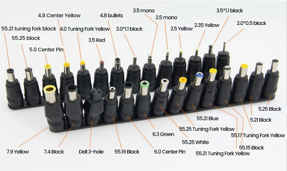 Type C To DC Power Boost Cable 5V/9V/12V/15V/20V Boost Line 8 Adapters USB C To DC Jack Connector Fast Charging For Wifi Router