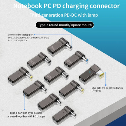PD 100W Laptop Power Charger Supply Adapter 5A 20V Connector Female Type-C To DC Male Jack Plug Converter For Lenovo/HP/DELL
