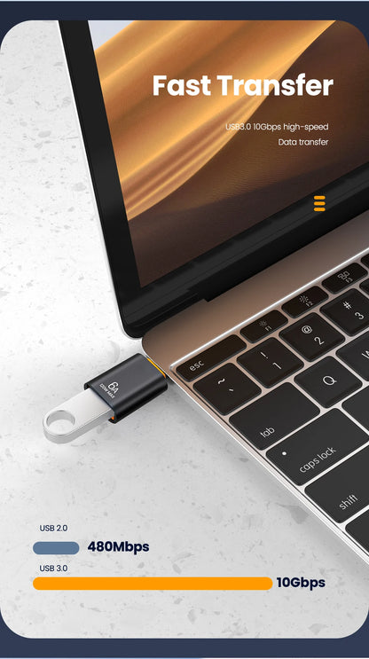 10A OTG USB 3.0 To Type C Adapter USB Female To Type c Male Fast Charging adadpter OTG USB C For Xiaomi Samsung Laptop PC