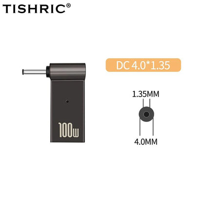 PD 100W Laptop Power Charger Supply Adapter 5A 20V Connector Female Type-C To DC Male Jack Plug Converter For Lenovo/HP/DELL