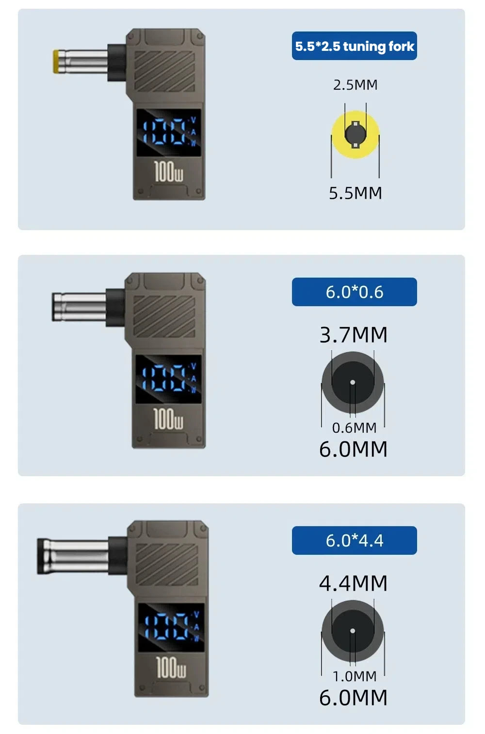 PD 100W Laptop Power Charger Supply Adapter 5A 20V Connector Female Type-C To DC Male Jack Plug Converter For Lenovo/HP/DELL