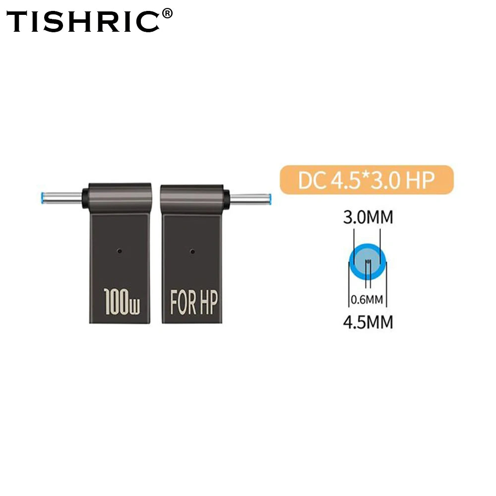 PD 100W Laptop Power Charger Supply Adapter 5A 20V Connector Female Type-C To DC Male Jack Plug Converter For Lenovo/HP/DELL