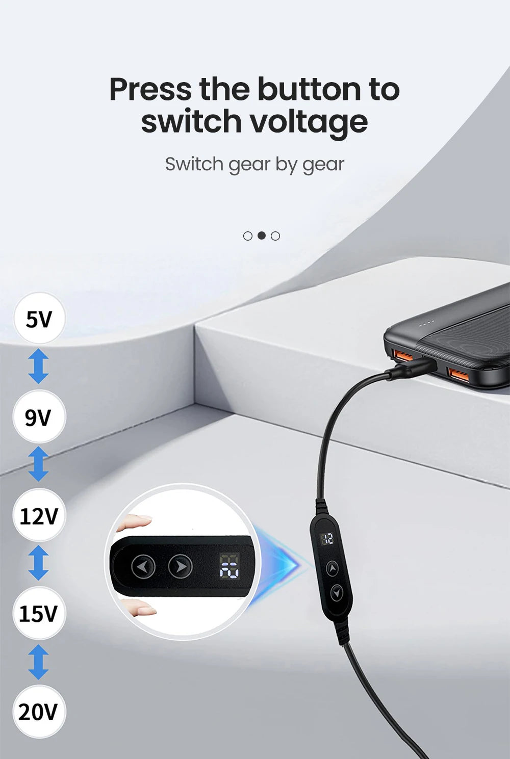 Type C To DC Power Boost Cable 5V/9V/12V/15V/20V Boost Line 8 Adapters USB C To DC Jack Connector Fast Charging For Wifi Router