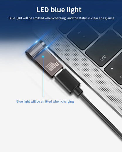 PD 100W Laptop Power Charger Supply Adapter 5A 20V Connector Female Type-C To DC Male Jack Plug Converter For Lenovo/HP/DELL