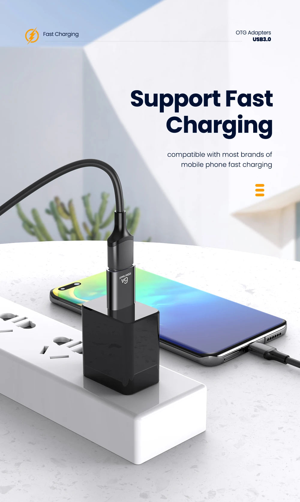 10A OTG USB 3.0 To Type C Adapter USB Female To Type c Male Fast Charging adadpter OTG USB C For Xiaomi Samsung Laptop PC