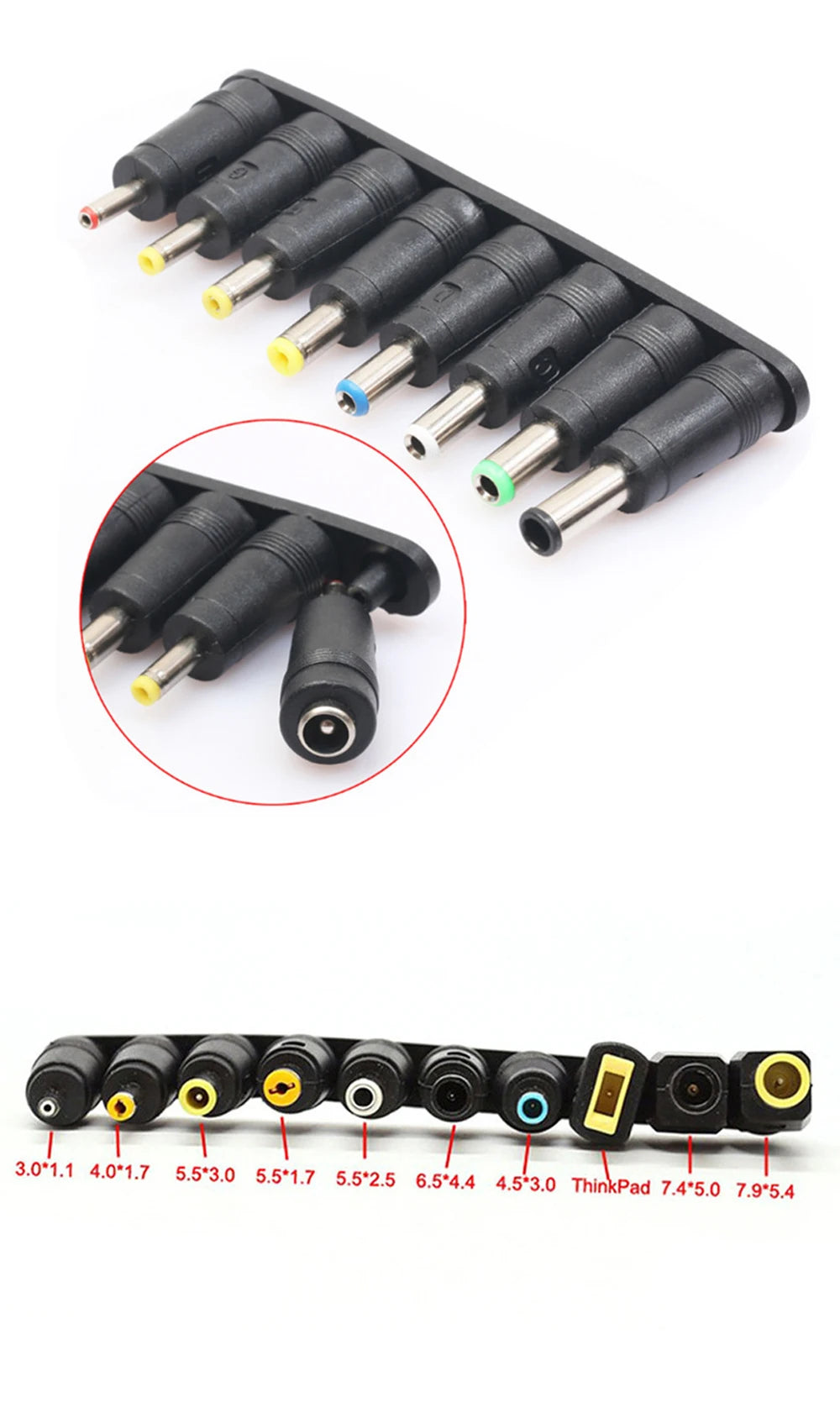 Type C To DC Power Boost Cable 5V/9V/12V/15V/20V Boost Line 8 Adapters USB C To DC Jack Connector Fast Charging For Wifi Router